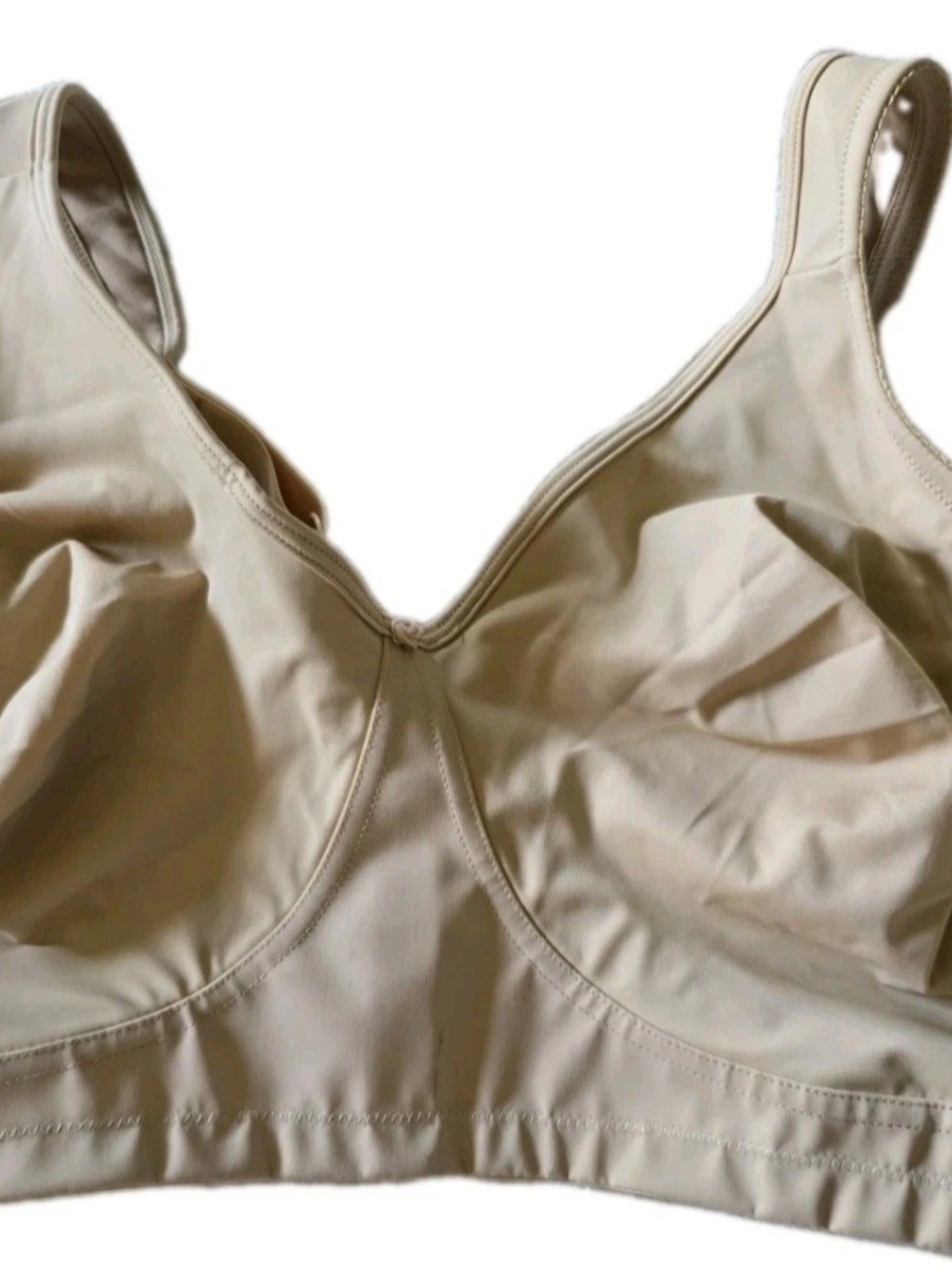 Comfort Choice Wireless Full Coverage Bra 38G Beige Hook & Eye Wide Strap